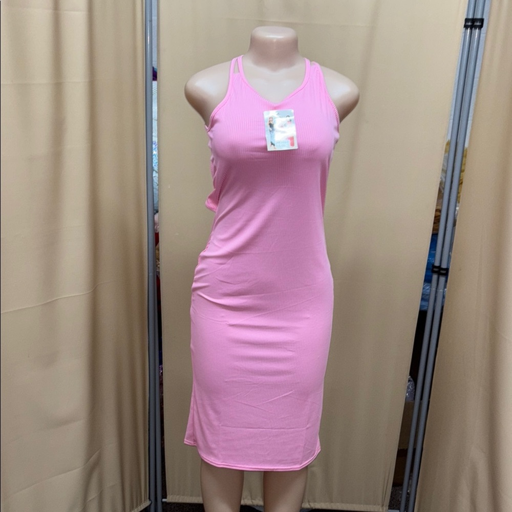 Pink Backless Dress